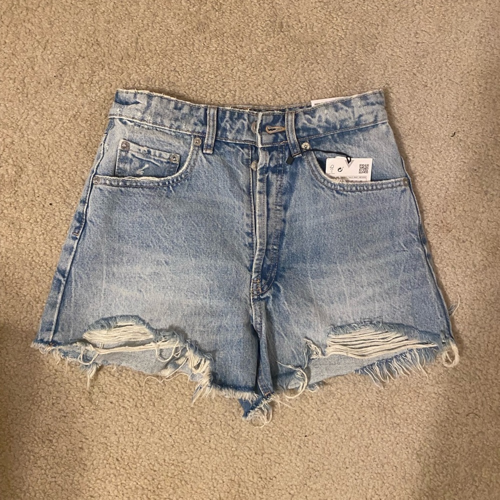 ZARA High Rise Denim Shorts